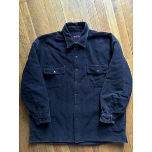 Vtg Wolverine Corduroy Mens XXL 2XL Fleece Lined Jacket Workwear Outdoor Shirt